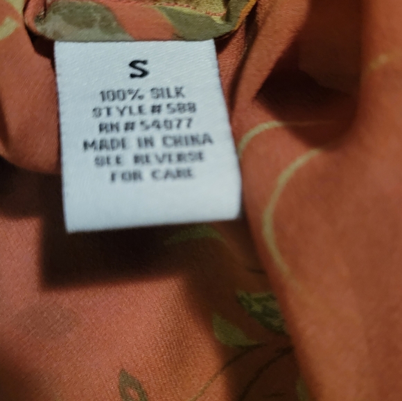 CABI Sheer Silk Floral Blouse, S - Picture 8 of 9